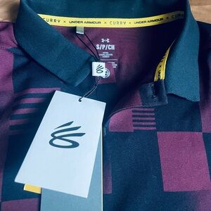 Under Armour Curry Polo Shirt - Black and Purple